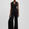 Weste in Oversize-Passform aus Stretch-Crêpe