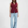 Weste in Oversize-Passform aus Stretch-Crêpe