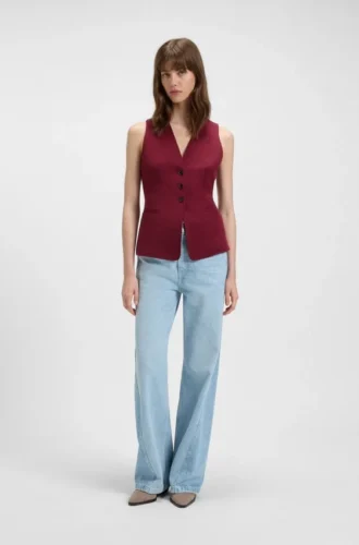 Weste in Oversize-Passform aus Stretch-Crêpe