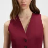 Weste in Oversize-Passform aus Stretch-Crêpe