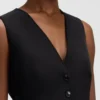 Weste in Oversize-Passform aus Stretch-Crêpe