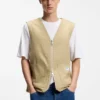 Weste in Relaxed-Fit aus merzerisierter Baumwolle Weste in Relaxed-Fit aus merzerisierter Baumwolle