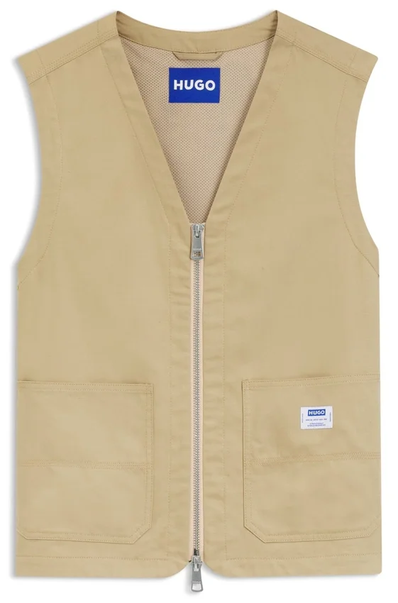 Weste in Relaxed-Fit aus merzerisierter Baumwolle Weste in Relaxed-Fit aus merzerisierter Baumwolle