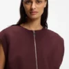 Weste mit Reißverschluss vorne aus Twill