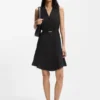 Wickelkleid aus Krepp mit Gürtel