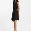 Wickelkleid aus Krepp mit Gürtel