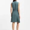 Wickelkleid aus Krepp mit Gürtel