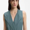 Wickelkleid aus Krepp mit Gürtel