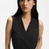 Wickelkleid aus Krepp mit Gürtel