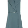 Wickelkleid aus Krepp mit Gürtel