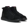 Wildleder-Stiefeletten mit Lederbesatz