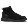 Wildleder-Stiefeletten mit Lederbesatz