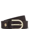 Wildledergürtel mit goldfarbenem Double-B-Monogramm