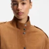 Wildlederjacke im Bomber-Stil