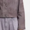 Wildlederjacke im Trucker-Stil