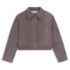 Wildlederjacke im Trucker-Stil