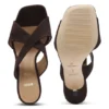 Wildledersandalen mit gekreuzten Riemen