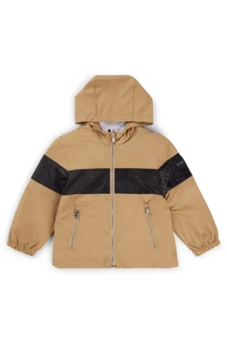 Windjacke für Kinder mit Monogramm-Streifen und wasserabweisender Beschichtung