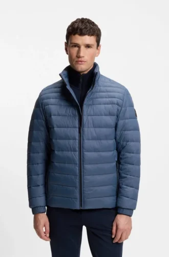 Zusammenpackbare, wasserabweisende Steppjacke mit Logo-Applikation