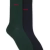 Zweierpack Crew-Socken mit Logo