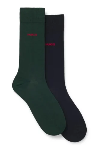 Zweierpack Crew-Socken mit Logo