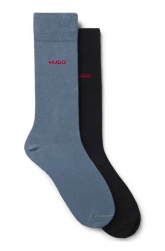 Zweierpack Crew-Socken mit Logo
