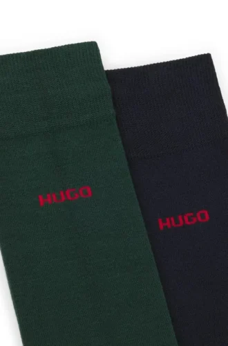 Zweierpack Crew-Socken mit Logo