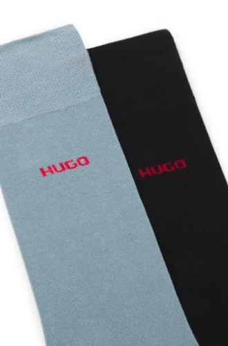 Zweierpack Crew-Socken mit Logo