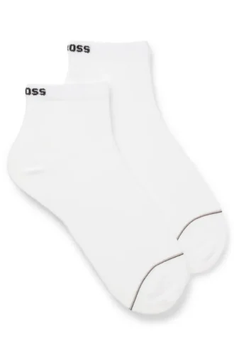 Zweierpack gerippte Shorts aus Baumwollmischung