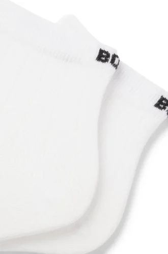 Zweierpack gerippte Shorts aus Baumwollmischung