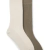 Zweierpack gerippte Socken in normaler Länge