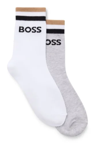 Zweierpack Kindersocken mit charakteristischen Streifen und Logo