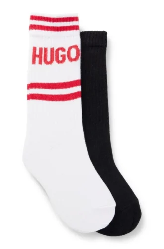 Zweierpack Kindersocken mit Logo-Details aus einer Baumwollmischung