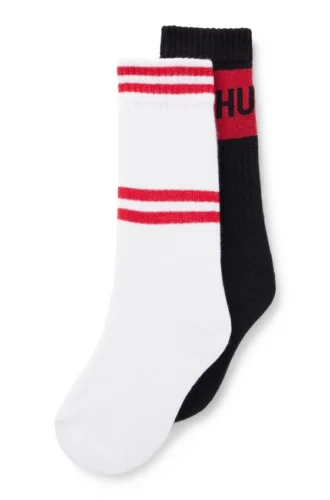 Zweierpack Kindersocken mit Logo-Details aus einer Baumwollmischung