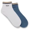 Zweierpack kurze Socken mit charakteristischen Streifen am Bündchen