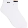 Zweierpack kurze Socken mit charakteristischen Streifen am Bündchen