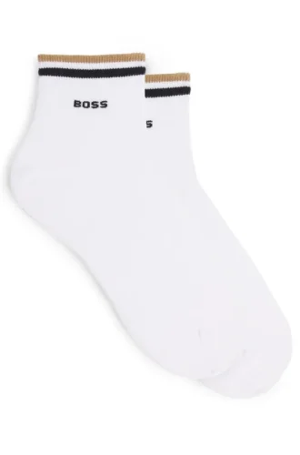 Zweierpack kurze Socken mit charakteristischen Streifen am Bündchen
