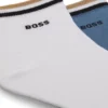 Zweierpack kurze Socken mit charakteristischen Streifen am Bündchen