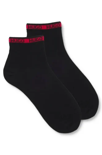 Zweierpack kurze Socken mit Logo-Band