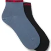 Zweierpack kurze Socken mit Logo-Band