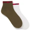 Zweierpack kurze Socken mit Logo-Band