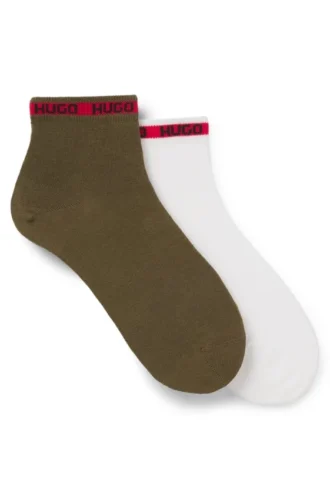 Zweierpack kurze Socken mit Logo-Band