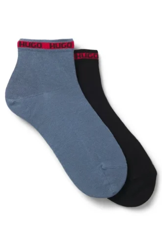 Zweierpack kurze Socken mit Logo-Band