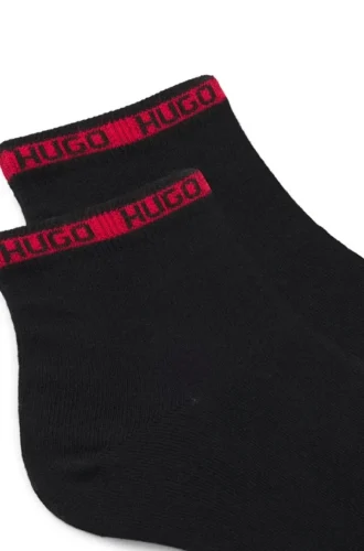 Zweierpack kurze Socken mit Logo-Band