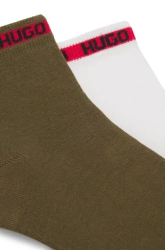 Zweierpack kurze Socken mit Logo-Band