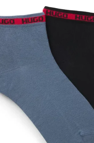 Zweierpack kurze Socken mit Logo-Band