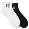Zweierpack kurze Socken mit Logo-Details
