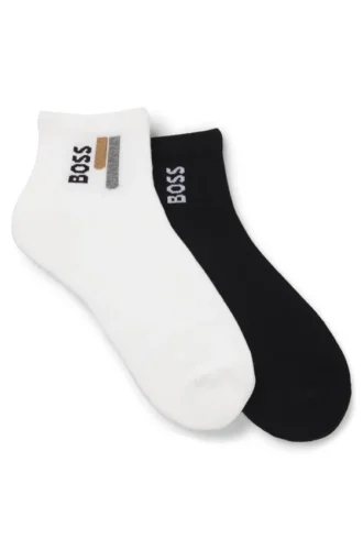 Zweierpack kurze Socken mit Logo-Details