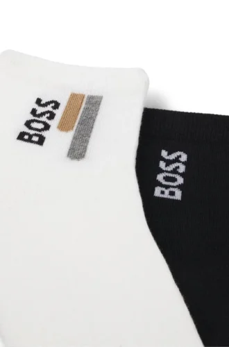 Zweierpack kurze Socken mit Logo-Details