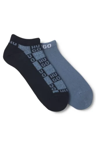 Zweierpack Logo-Socken in Knöchellänge
